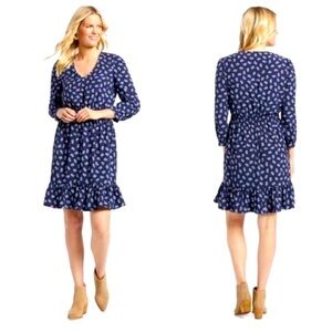 Draper James Navy Floral Mini Dress Size XS